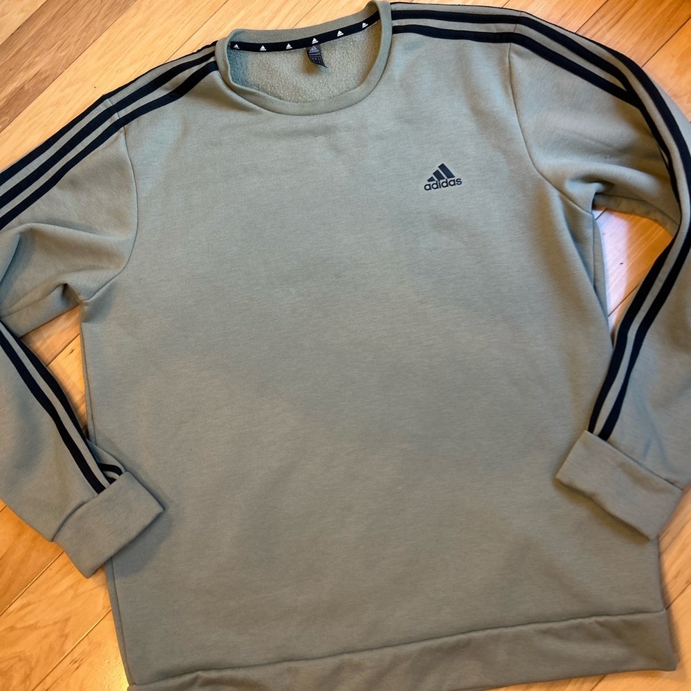 Adidas Men's Crewneck Long Sleeve Sweatshirt - Picture 3 of 7